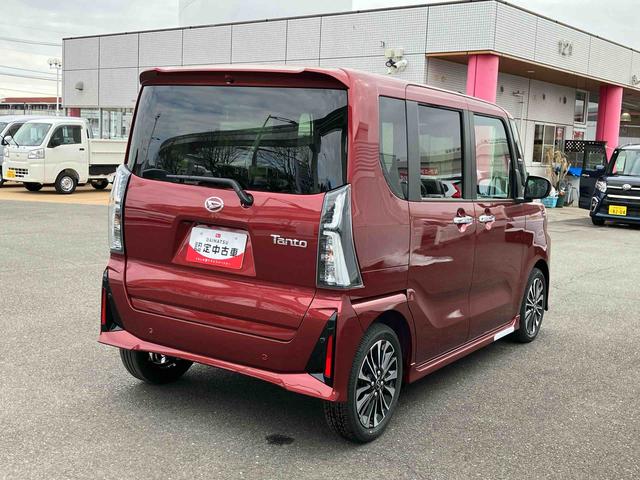 タントカスタムRS 届け出済み未使用車インタークーラーターボエンジン アダプティブクルーズコントロール パノラマモニター対応カメラ 純正ETC 両側電動スライドドア 両席シートヒーター 15インチアルミホイール 6コーナーセンサー(東京都)の中古車