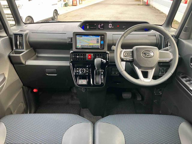 タントカスタムＲＳ　７インチナビ・パノラマカメラ備新車保証・まごころ保証　１年間・走行距離無制限インタークーラーターボエンジン　純正７型オールインワンナビ　パノラマモニター対応カメラ　両側電動スライドドア　両席シートヒーター　電動パーキングブレーキ（東京都）の中古車