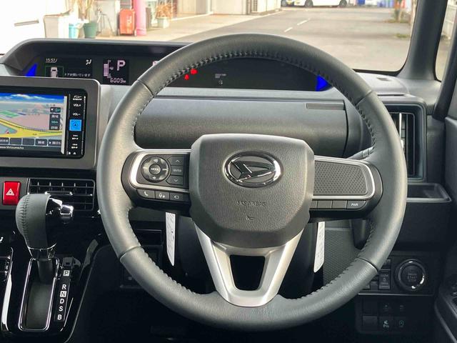 タントカスタムＲＳ　７インチナビ・パノラマカメラ備新車保証・まごころ保証　１年間・走行距離無制限インタークーラーターボエンジン　純正７型オールインワンナビ　パノラマモニター対応カメラ　両側電動スライドドア　両席シートヒーター　電動パーキングブレーキ（東京都）の中古車