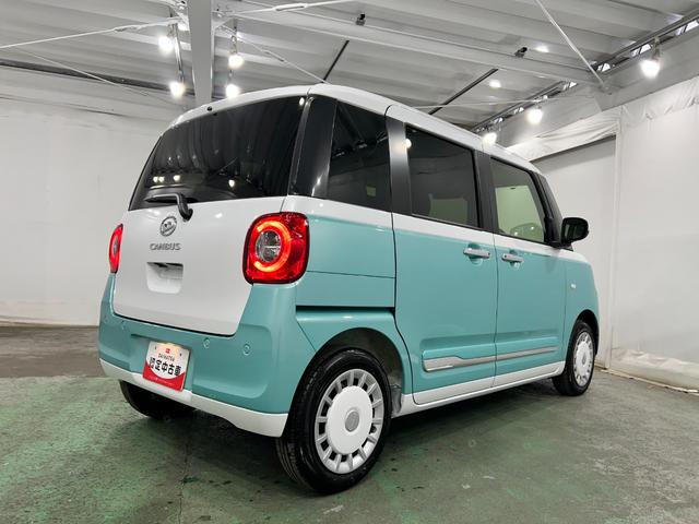 ムーヴキャンバスストライプスＧ　走行２６８２キロ／クリアランスソナー一年保証・走行距離無制限　走行２６８２キロ　サイドエアバック　クリアランスソナー　オートマチックハイビーム　オートライト　ＬＥＤヘッドライト　ベンチシート　シートヒーター　両側電動スライドドア（埼玉県）の中古車