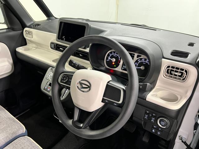 ムーヴキャンバスストライプスＧ　走行２６８２キロ／クリアランスソナー一年保証・走行距離無制限　走行２６８２キロ　サイドエアバック　クリアランスソナー　オートマチックハイビーム　オートライト　ＬＥＤヘッドライト　ベンチシート　シートヒーター　両側電動スライドドア（埼玉県）の中古車