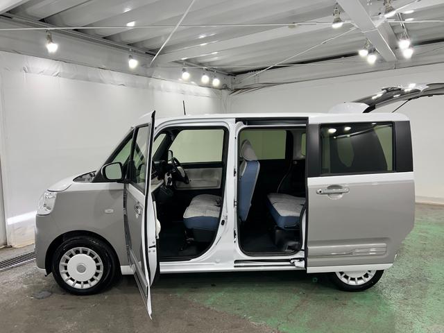 ムーヴキャンバスストライプスＧターボ　走行１５１３キロ／ＬＥＤヘッドライト一年保証・走行距離無制限　走行１５１３キロ　サイドエアバック　クリアランスソナー　オートマチックハイビーム　オートライト　ＬＥＤヘッドライト　ベンチシート　シートヒーター　両側電動スライドドア（埼玉県）の中古車