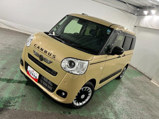 ムーヴキャンバスセオリーGターボ 雹害車/走行1335キロ/ブラウン内装保証1年間・距離無制限付き キーフリー シートヒーター USB入力端子 クリアランスソナー 両側電動スライドドア LEDヘッドライト オートライト(埼玉県)の中古車