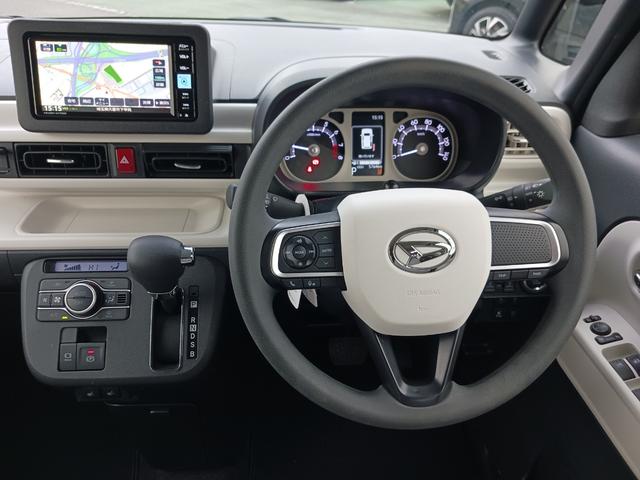 ムーヴキャンバスストライプスＧ　純正ナビ　バックカメラ　両側電動スライドドア走行距離５７６４キロ　新車保証継承　１年保証？走行距離無制限　ＬＥＤヘッドライト　運転席助手先シートヒーター　スマートアシスト　キーフリーシステム　電子パーキングブレーキ　キーフリーシステム（埼玉県）の中古車