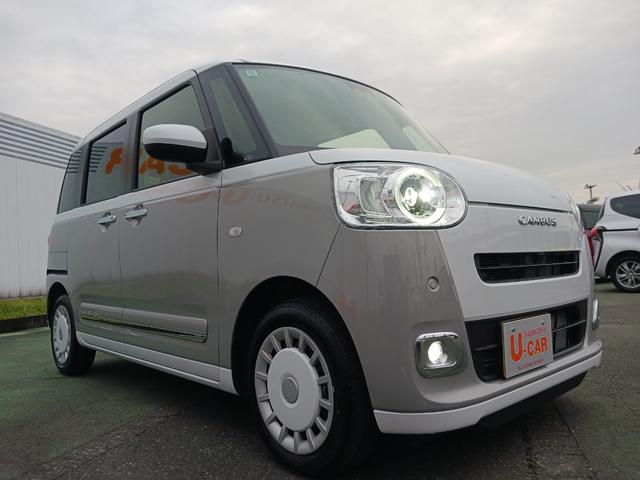 ムーヴキャンバスストライプスＧ　純正ナビ　バックカメラ　両側電動スライドドア走行距離５７６４キロ　新車保証継承　１年保証？走行距離無制限　ＬＥＤヘッドライト　運転席助手先シートヒーター　スマートアシスト　キーフリーシステム　電子パーキングブレーキ　キーフリーシステム（埼玉県）の中古車