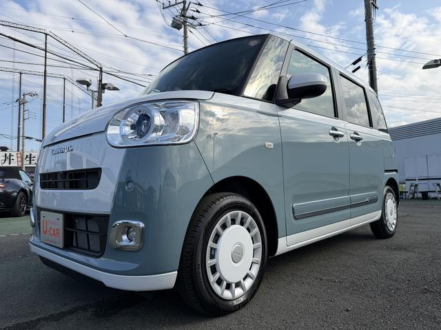 ムーヴキャンバスストライプスＧ　ディスプレイオーディオ　バックカメラ走行距離３７４キロ　一年保証・走行距離無制限　新車保証継承　両側電動スライドドア　ＬＥＤヘッドライト　コーナーセンサー　シートヒーター　電動パーキングブレーキ　カーペットマット　スマートアシスト（埼玉県）の中古車