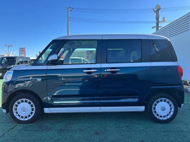 ムーヴキャンバスストライプスＧ　走行７４１６キロ／ＬＥＤヘッドランプ／マット１年保証距離無制限　走行距離７４１６キロ　マット　サイドエアバッグ　ＬＥＤヘッドランプ　アイドリングストップ　シートヒーター　オート格納式ドアミラー　電動パーキングブレーキ（埼玉県）の中古車