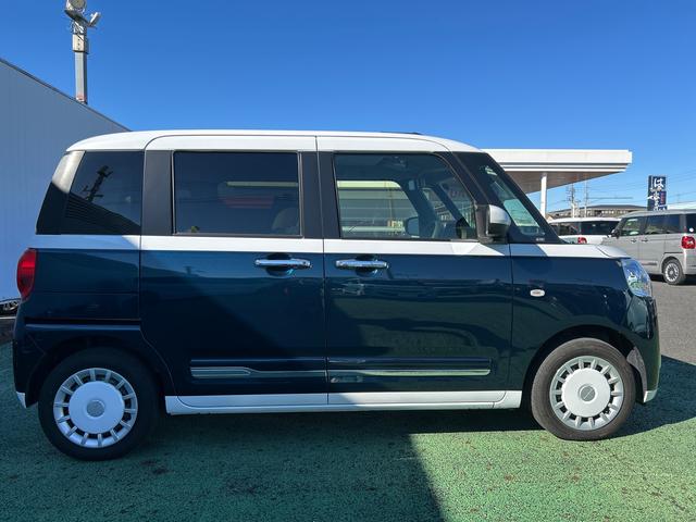 ムーヴキャンバスストライプスＧ　走行７４１６キロ／ＬＥＤヘッドランプ／マット１年保証距離無制限　走行距離７４１６キロ　マット　サイドエアバッグ　ＬＥＤヘッドランプ　アイドリングストップ　シートヒーター　オート格納式ドアミラー　電動パーキングブレーキ（埼玉県）の中古車