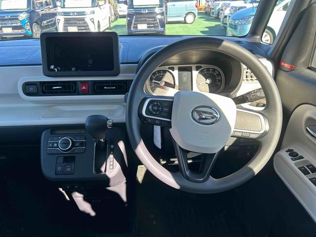 ムーヴキャンバスストライプスＧ　走行７４１６キロ／ＬＥＤヘッドランプ／マット１年保証距離無制限　走行距離７４１６キロ　マット　サイドエアバッグ　ＬＥＤヘッドランプ　アイドリングストップ　シートヒーター　オート格納式ドアミラー　電動パーキングブレーキ（埼玉県）の中古車