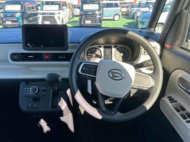 ムーヴキャンバスストライプスＧ　走行７４１６キロ／ＬＥＤヘッドランプ／マット１年保証距離無制限　走行距離７４１６キロ　マット　サイドエアバッグ　ＬＥＤヘッドランプ　アイドリングストップ　シートヒーター　オート格納式ドアミラー　電動パーキングブレーキ（埼玉県）の中古車