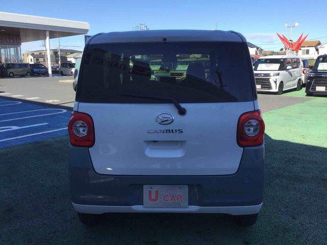 ムーヴキャンバスストライプスＧ　走行１９８３キロ一年保証・走行距離無制限　走行１９８３キロ　左右電動スライドドア　シートヒーター　ＬＥＤヘッドライト　オートライト　アイドリングストップ　ベンチシート（埼玉県）の中古車