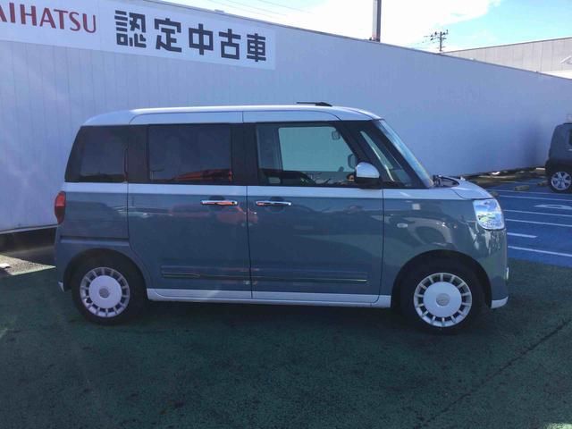 ムーヴキャンバスストライプスＧ　走行１９８３キロ一年保証・走行距離無制限　走行１９８３キロ　左右電動スライドドア　シートヒーター　ＬＥＤヘッドライト　オートライト　アイドリングストップ　ベンチシート（埼玉県）の中古車