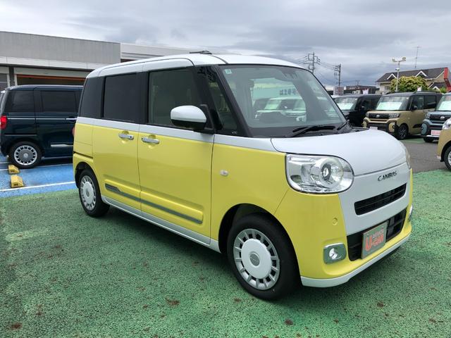ムーヴキャンバスストライプスG 走行852キロ/両側電動スライドドア一年保証・走行距離無制限 走行852キロ サイドエアバック クリアランスソナー オートマチックハイビーム オートライト LEDヘッドライト ベンチシート シートヒーター 両側電動スライドドア(埼玉県)の中古車