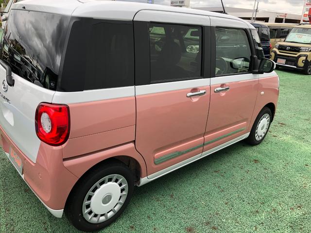 ムーヴキャンバスストライプスGターボ 走行1330キロ/両側電動スライドドア一年保証・走行距離無制限 走行1330キロ サイドエアバック クリアランスソナー オートマチックハイビーム オートライト LEDヘッドライト ベンチシート シートヒーター 両側電動スライドドア(埼玉県)の中古車