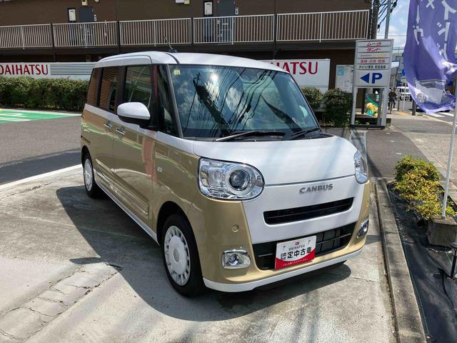 ムーヴキャンバスストライプスＧターボ保証　新車保証・まごころ保証　１年間・走行距離無制限付き（東京都）の中古車