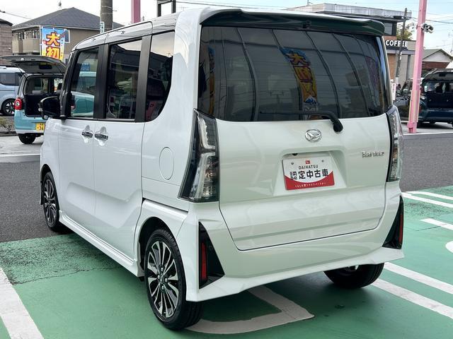 タントカスタムＲＳ　純正ナビ　ＥＴＣ　パノラマモニター保証　新車保証・まごころ保証　１年間・走行距離無制限付き　純正７インチナビ　ＥＴＣ車載器　パノラマモニター　両側電動スライドドア　前席シートヒーター　電動パーキングブレーキ　ＬＥＤヘッドランプ（東京都）の中古車