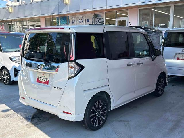 トールカスタムＧ　ターボ　ナビ・ＥＴＣ・ドラレコ・バックカメラ付保証１年付き　左右電動スライドドア　ブルートゥース　追突被害軽減ブレーキ　ＥＴＣ車載器　追従クルーズ　ＵＳＢ　ワンオーナー車　ＬＥＤヘットライト　リアカメラ　メモリーナビ　ドラレコ　キーフリー（東京都）の中古車