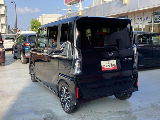 タントカスタムＲＳ　パノラマモニター・キーフリー付保証　新車保証・まごころ保証　１年間・走行距離無制限付き（東京都）の中古車