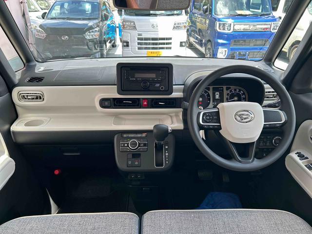 ムーヴキャンバスストライプスＧ　パノラマモニター・ＣＤチューナー付き保証　新車保証・まごころ保証　１年間・走行距離無制限付き　両側自動ドア　パノラミックビューモニター　前後障害物センサー　衝突軽減ブレーキシステム　禁煙　イモビライザー　アイドリングＳ　電格ミラー（東京都）の中古車