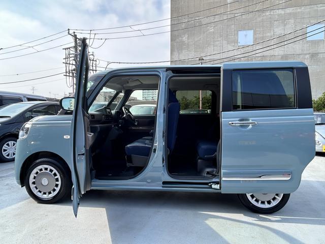 ムーヴキャンバスセオリーＧ　ＣＤチューナー・パノラマモニター付保証　新車保証・まごころ保証　１年間・走行距離無制限付き　前後ソナー　全方位モニター　衝突軽減ブレーキ　電動格納式ミラー　ＬＥＤヘッド　シートヒーター　両側オートスライドドア　禁煙　キーフリー（東京都）の中古車
