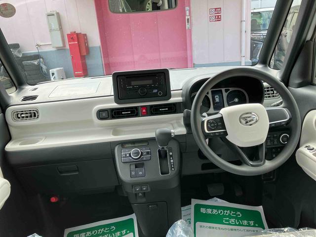 ムーヴキャンバスストライプスＧ　ＣＤチューナー・パノラマモニター付保証　新車保証・まごころ保証　１年間・走行距離無制限付き　全周囲　アイドルストップ　禁煙　セキュリティアラーム　スマートキープッシュスタート　Ｓヒーター　安全ボディ　ＬＥＤライト　両Ｐドア（東京都）の中古車