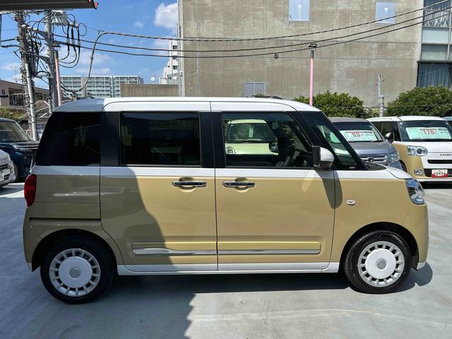 ムーヴキャンバスストライプスＧ　純正ナビ・前後ドラレコ・パノラマモニター付保証　新車保証・まごころ保証　１年間・走行距離無制限付き　全周囲　前後障害物センサー　ナビＴＶ　禁煙　フルセグＴＶ　ＳＤナビ　セキュリティアラーム　Ｓヒーター　両Ｐドア　キーフリーキー　ＬＥＤライト（東京都）の中古車