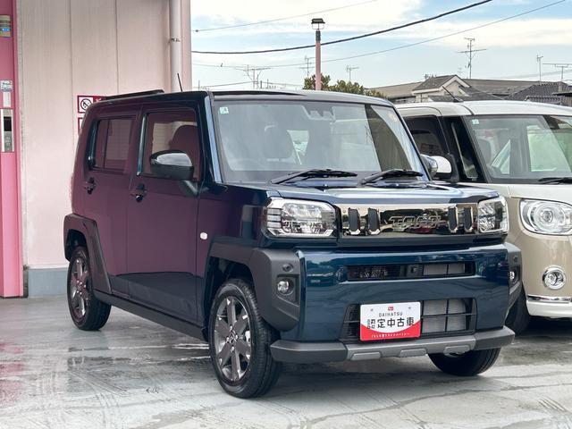タフトＧ　ダーククロムベンチャー　ＣＤチューナー・パノラマカメラ付保証　新車保証・まごころ保証　１年間・走行距離無制限付き　１オ−ナ−　アダプティブクルコン　オートマチックハイビーム　ＬＥＤライト　レーンキープアシスト　アイドリングＳ　電格ミラー　シートヒーター付き（東京都）の中古車