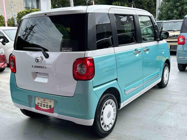 ムーヴキャンバスストライプスＧ　７インチナビ・パノラマカメラ・ドラレコ装備保証　新車保証・まごころ保証　１年間・走行距離無制限付き・７インチナビ・パノラマカメラ・ドライブレコーダー装備・ＬＥＤヘッドライト装備・シートヒーター装備（東京都）の中古車