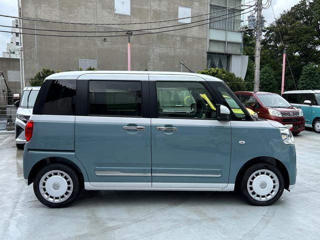 ムーヴキャンバスストライプスＧ　バックカメラ付保証　新車保証・まごころ保証　１年間・走行距離無制限付き・オーディオレス車・ＬＥＤヘッドライト装備・ＬＥＤフォグ装備・シートヒーター装備（東京都）の中古車