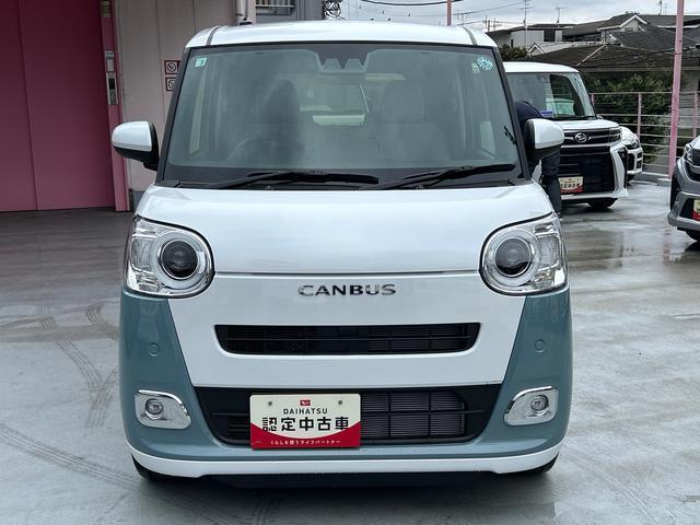 ムーヴキャンバスストライプスＧ　バックカメラ付保証　新車保証・まごころ保証　１年間・走行距離無制限付き・オーディオレス車・ＬＥＤヘッドライト装備・ＬＥＤフォグ装備・シートヒーター装備（東京都）の中古車