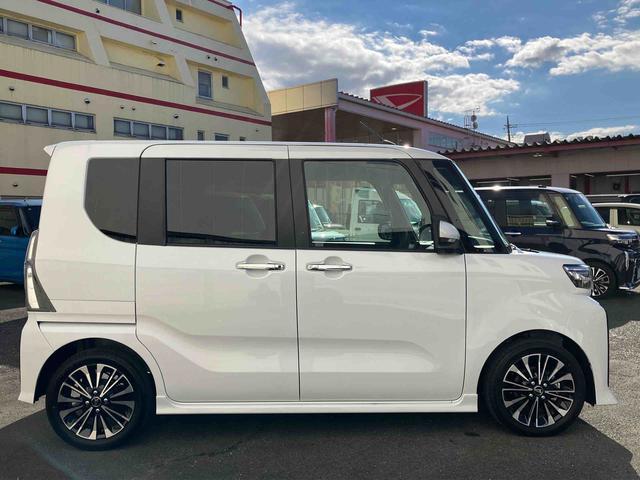 タントカスタムＲＳ　純正ナビ　ＥＴＣ車載器　ドライブレコーダー保証　新車保証・まごころ保証　１年間・走行距離無制限付き　純正７インチナビ　ＥＴＣ車載器　バックカメラ　ドライブレコーダー　両側電動スライドドア　前席シートヒーター　電動パーキングブレーキ（東京都）の中古車