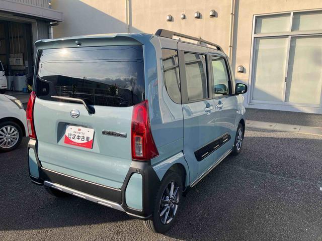 タントファンクロスルーフレール　バックカメラ　両側パワスラ　１４インチアルミ　シートヒーター　電動駐車ブレーキ　ＬＥＤヘッドライト＆フォグランプ　上下２段調節式デッキボード　コーナーセンサー　衝突被害軽減ブレーキ（千葉県）の中古車