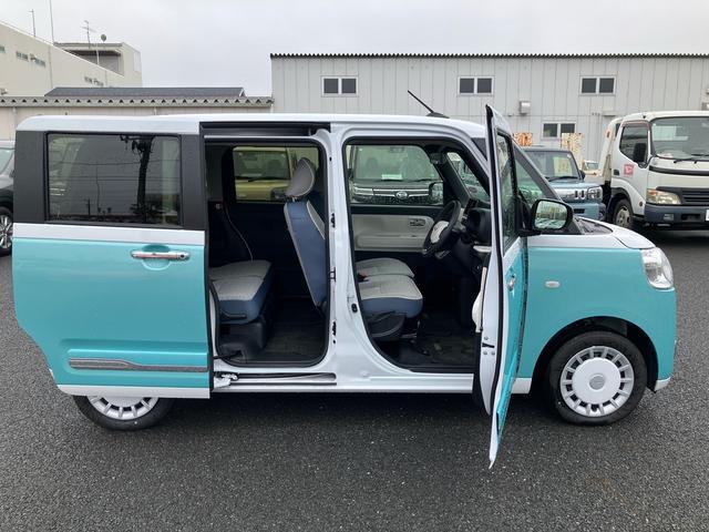 ムーヴキャンバスストライプスGLEDヘッドランプ・フォグランプ・電動パ−キング・シートヒ−タ−・スマ−トアシスト・ホッとカップホルダ−/360°スーパ−UV&IRカットガラス・置き楽ボックス・オートブレ−キホールド付き車(千葉県)の中古車