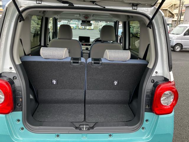 ムーヴキャンバスストライプスGLEDヘッドランプ・フォグランプ・電動パ−キング・シートヒ−タ−・スマ−トアシスト・ホッとカップホルダ−/360°スーパ−UV&IRカットガラス・置き楽ボックス・オートブレ−キホールド付き車(千葉県)の中古車