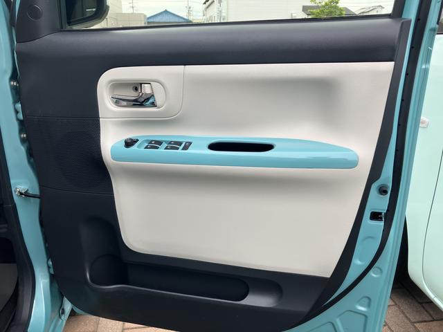 ムーヴキャンバスＧホワイトアクセントリミテッド　ＳＡIII１４インチフルホイールキャップ　ＬＥＤヘッドランプ　キーフリーシステム　両側パワースライドドア　オートエアコン（プッシュ式）　オートライト　置きラクボックス（静岡県）の中古車