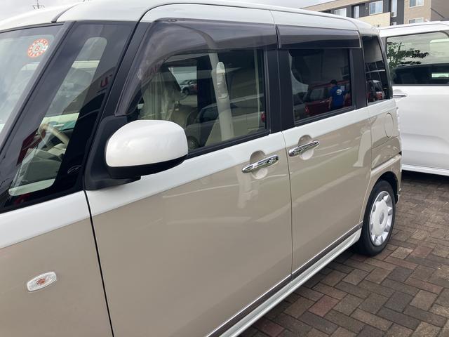ムーヴキャンバスＧメイクアップリミテッド　ＳＡIII１４インチフルホイールキャップ　ＬＥＤヘッドランプ　キーフリーシステム　両側パワースライドドア　オートエアコン（プッシュ式）　オートライト　置きラクボックス（静岡県）の中古車