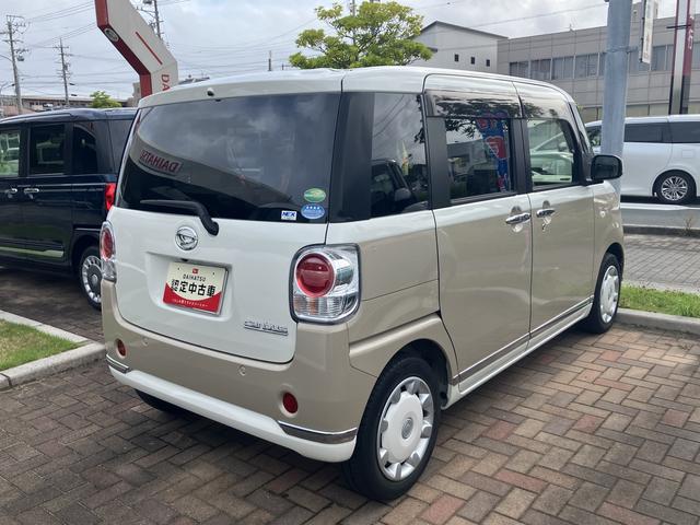 ムーヴキャンバスＧメイクアップリミテッド　ＳＡIII１４インチフルホイールキャップ　ＬＥＤヘッドランプ　キーフリーシステム　両側パワースライドドア　オートエアコン（プッシュ式）　オートライト　置きラクボックス（静岡県）の中古車