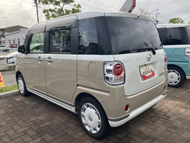 ムーヴキャンバスＧメイクアップリミテッド　ＳＡIII１４インチフルホイールキャップ　ＬＥＤヘッドランプ　キーフリーシステム　両側パワースライドドア　オートエアコン（プッシュ式）　オートライト　置きラクボックス（静岡県）の中古車