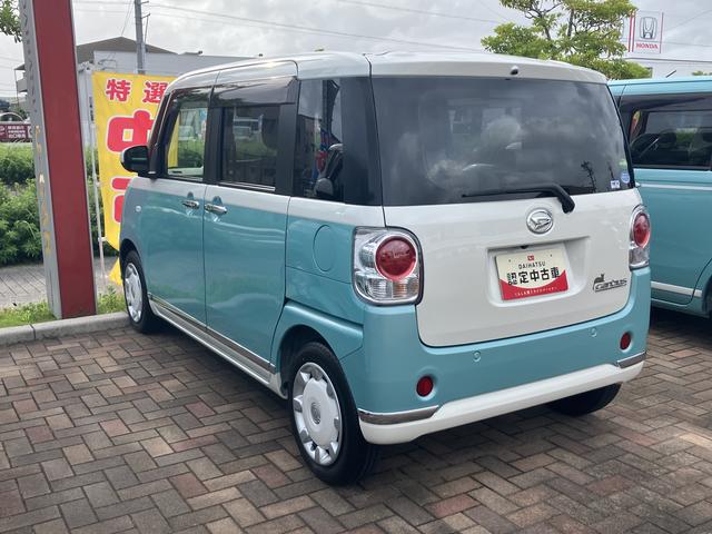 ムーヴキャンバスＧメイクアップＶＳ　ＳＡIII１４インチフルホイールキャップ　ＬＥＤヘッドランプ　キーフリーシステム　両側パワースライドドア　オートエアコン（プッシュ式）　オートライト　置きラクボックス（静岡県）の中古車