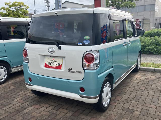 ムーヴキャンバスＧメイクアップＶＳ　ＳＡIII１４インチフルホイールキャップ　ＬＥＤヘッドランプ　キーフリーシステム　両側パワースライドドア　オートエアコン（プッシュ式）　オートライト　置きラクボックス（静岡県）の中古車