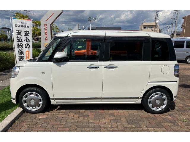 ムーヴキャンバスＧブラックインテリアリミテッド　ＳＡIII１４インチフルホイールキャップ　ＬＥＤヘッドランプ　キーフリーシステム　両側パワースライドドア　オートエアコン（プッシュ式）　オートライト　置きラクボックス（静岡県）の中古車