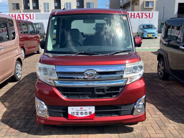 タントカスタムＲＳ　ＳＡ１５インチアルミホイール　大型エアロバンパー　ＬＥＤヘッドランプ　オート格納式カラードドアミラー　本革巻ステアリングホイール　両側パワースライドドア（静岡県）の中古車