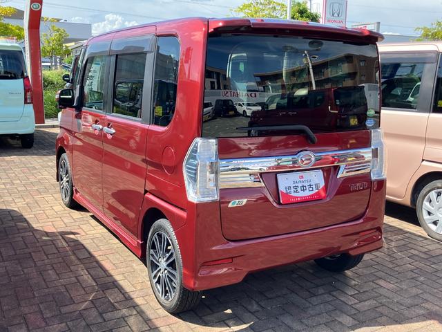 タントカスタムＲＳ　ＳＡ１５インチアルミホイール　大型エアロバンパー　ＬＥＤヘッドランプ　オート格納式カラードドアミラー　本革巻ステアリングホイール　両側パワースライドドア（静岡県）の中古車