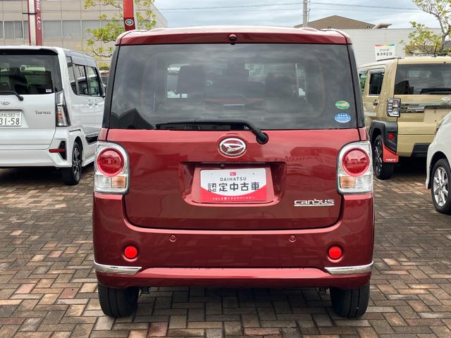 ムーヴキャンバスGメイクアップ SAII14インチフルホイールキャップ LEDヘッドランプ キーフリーシステム 両側パワースライドドア オートエアコン(プッシュ式) オートライト 置きラクボックス(静岡県)の中古車