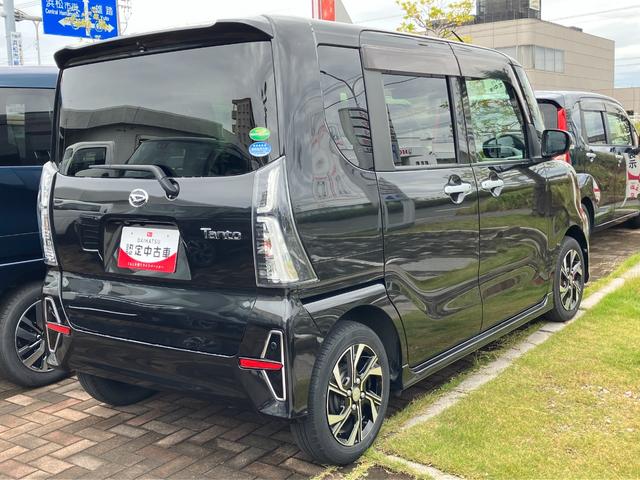 タントカスタムX14インチアルミホイール 大型エアロバンパー フルLEDヘッドランプ オート格納式カラードドアミラー 両側パワースライドドア キーフリーシステム プッシュボタンスタート(静岡県)の中古車
