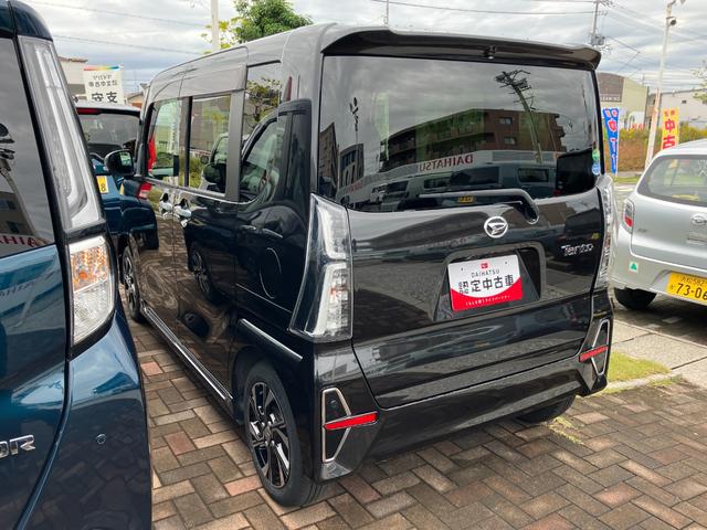 タントカスタムX14インチアルミホイール 大型エアロバンパー フルLEDヘッドランプ オート格納式カラードドアミラー 両側パワースライドドア キーフリーシステム プッシュボタンスタート(静岡県)の中古車