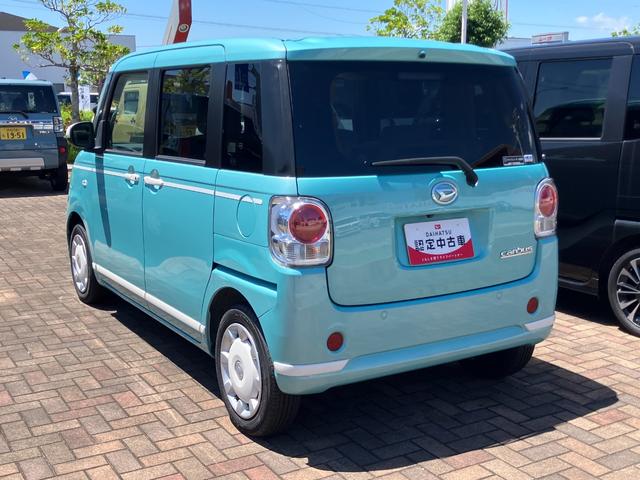 ムーヴキャンバスＧホワイトアクセントＶＳ　ＳＡIII１４インチフルホイールキャップ　ＬＥＤヘッドランプ　キーフリーシステム　両側パワースライドドア　オートエアコン（プッシュ式）　オートライト　置きラクボックス（静岡県）の中古車