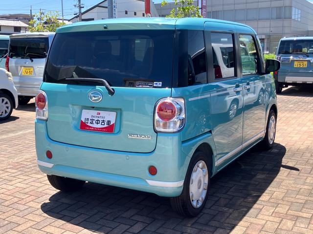 ムーヴキャンバスＧホワイトアクセントＶＳ　ＳＡIII１４インチフルホイールキャップ　ＬＥＤヘッドランプ　キーフリーシステム　両側パワースライドドア　オートエアコン（プッシュ式）　オートライト　置きラクボックス（静岡県）の中古車