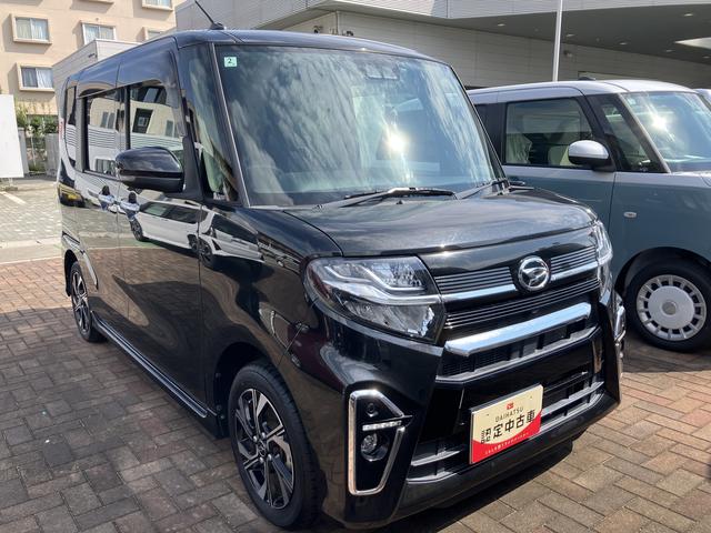 タントカスタムX14インチアルミホイール 大型エアロバンパー フルLEDヘッドランプ オート格納式カラードドアミラー 両側パワースライドドア キーフリーシステム プッシュボタンスタート(静岡県)の中古車