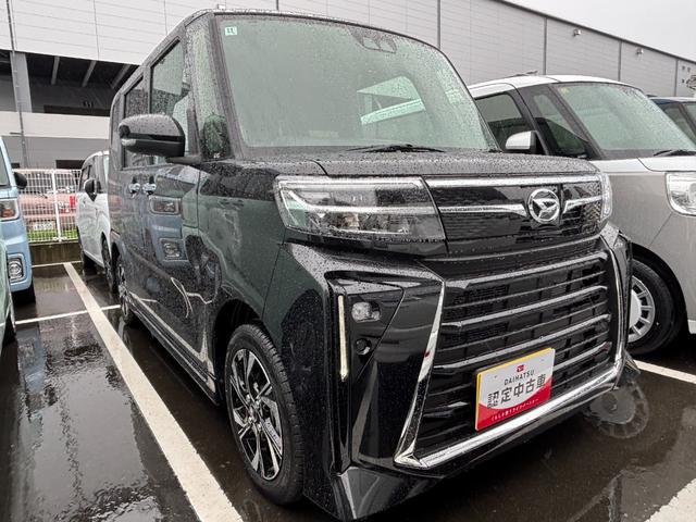 タントカスタムX14インチアルミホイール 大型エアロバンパー フルLEDヘッドランプ オート格納式カラードドアミラー 両側パワースライドドア キーフリーシステム プッシュボタンスタート(静岡県)の中古車